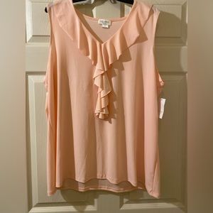 Elan+Grace V-Neck Ruffle Neckline